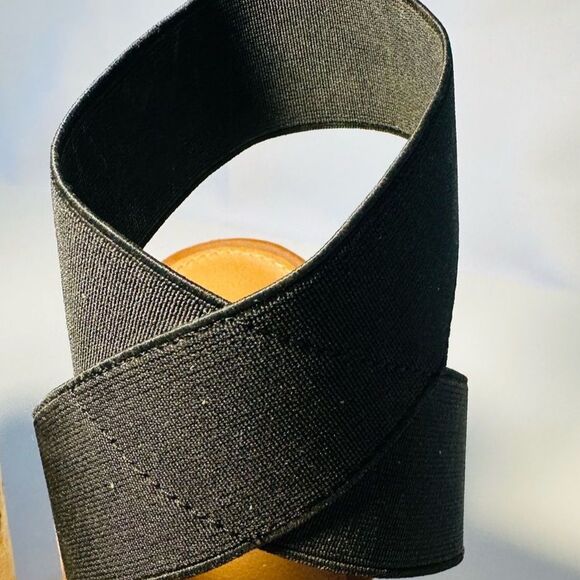 Steve Madden Women's 7 M Roper Wedge Cork Sandals Platform Heels Brown Black - Picture 5 of 14